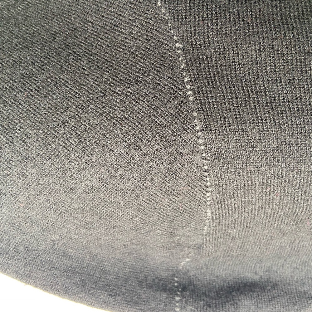 John Varvatos Men's black  Crewneck Sweater with leather elbow patches. - Picture 5 of 8